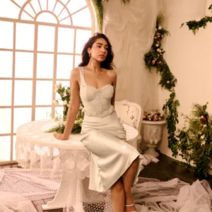 Drew Pastel Green Corset Top