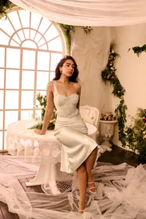 Drew Pastel Green Corset Top