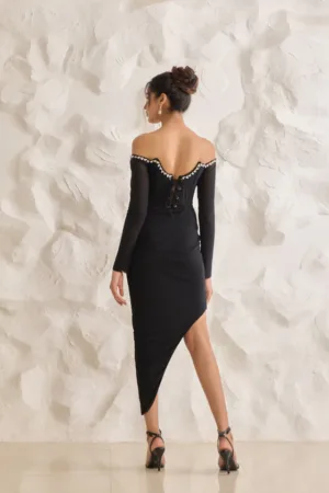 Rhinestone Midi Dress Sona Mart 2