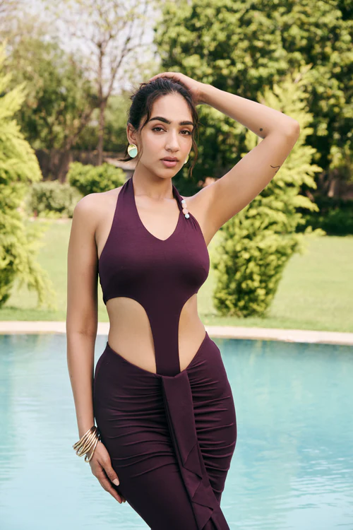 Sona Mart Plum Modal Coord Set4