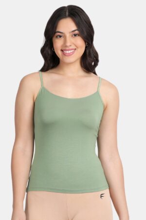 Neck Camisole in Fair Green Sona Mart