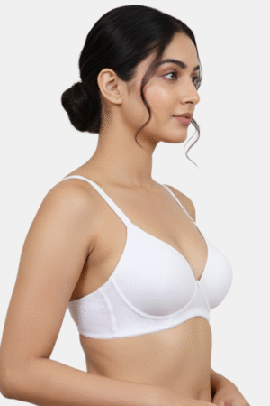 White Padded Non Wired T Shirt Bra Sona Mart1