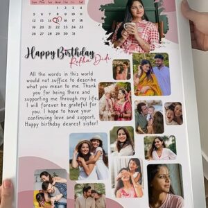 Heartbeat Calendar Personalized Photo Frame