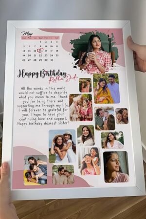 Heartbeat Calendar Personalized Photo Frame