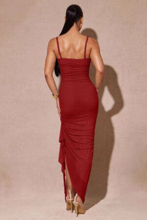 Dark Red High Slit Bodycon Dress 5 20260410055834 DR12541 20 3 1296x
