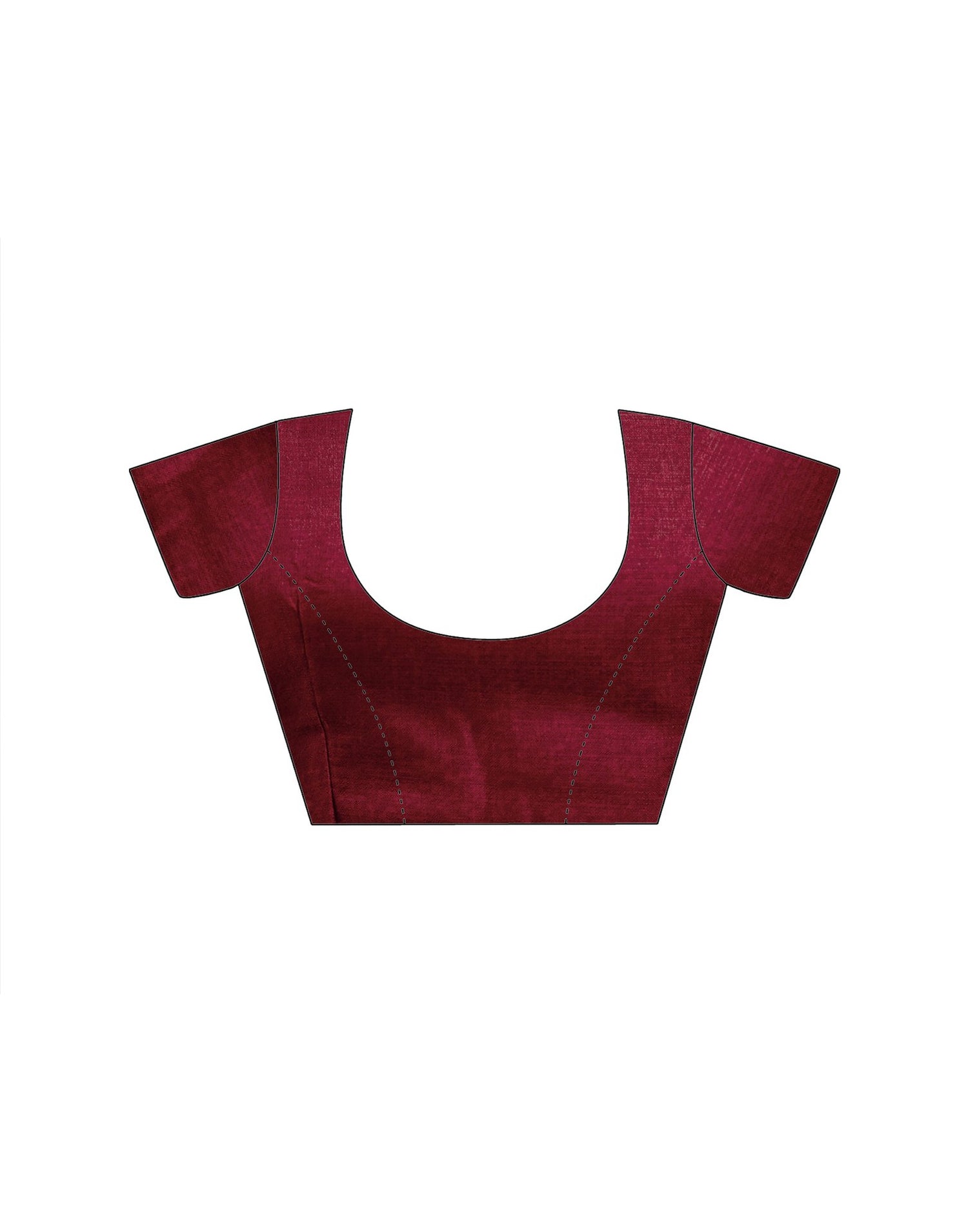 70104S211_14 Maroon dyed khadi unstitched blouse piece for Sona Mart saree