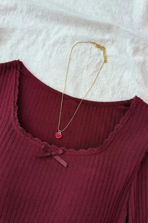 Lace-Trimmed Strapless Long Sleeve Top 3 Lace Trimmed Strapless Long Sleeve Top0