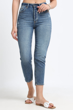ankle length stretchable blue pencil jeans sona mart
