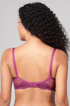 Full coverage padded wine bra for a smooth and sculpted look.